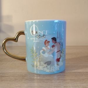 Cinderella "Once Upon A Time" Heart Handle Mug NEW